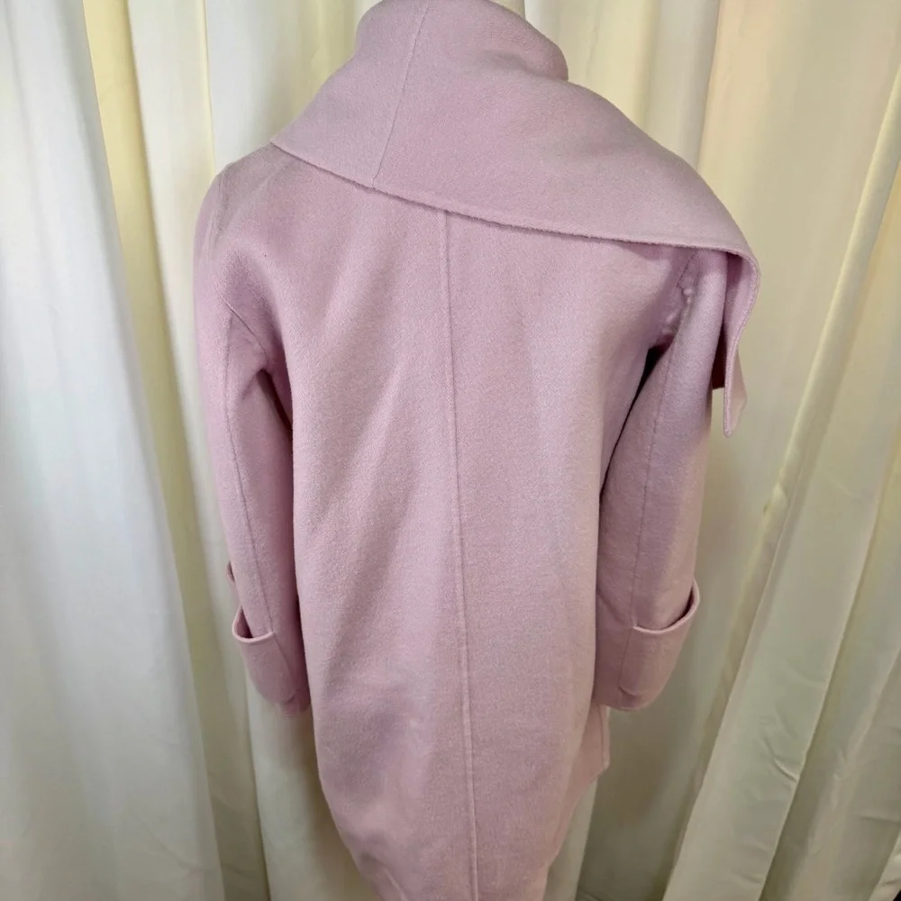 Vince ‘Drape Front Wool Coat’ in “Orchid” Lilac Purple / Light Pink Size Medium - Picture 12 of 16